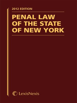 cover image of Penal Law of the State of New York